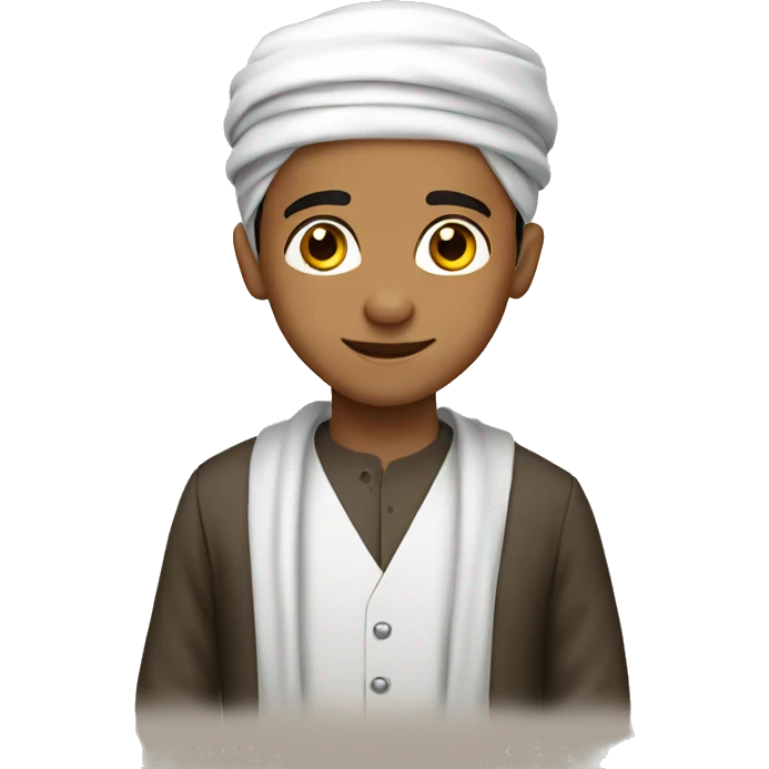 Handsome gentlemen muslim boy emoji