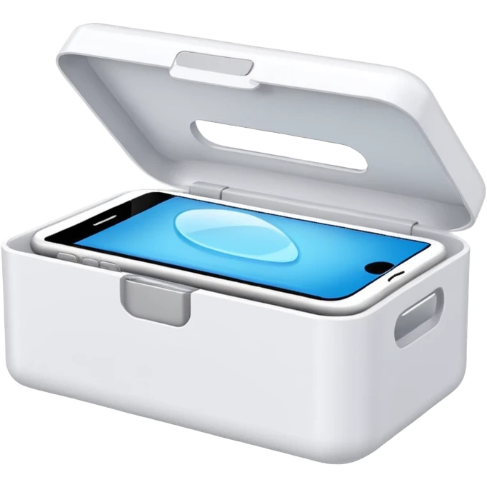 UV sanitising box for phones emoji