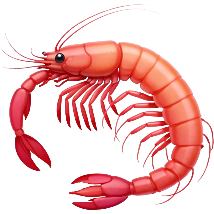 a shrimp with "Envie de crevette" written below emoji