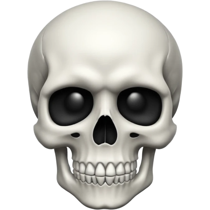 Skull black and white in a any text emoji