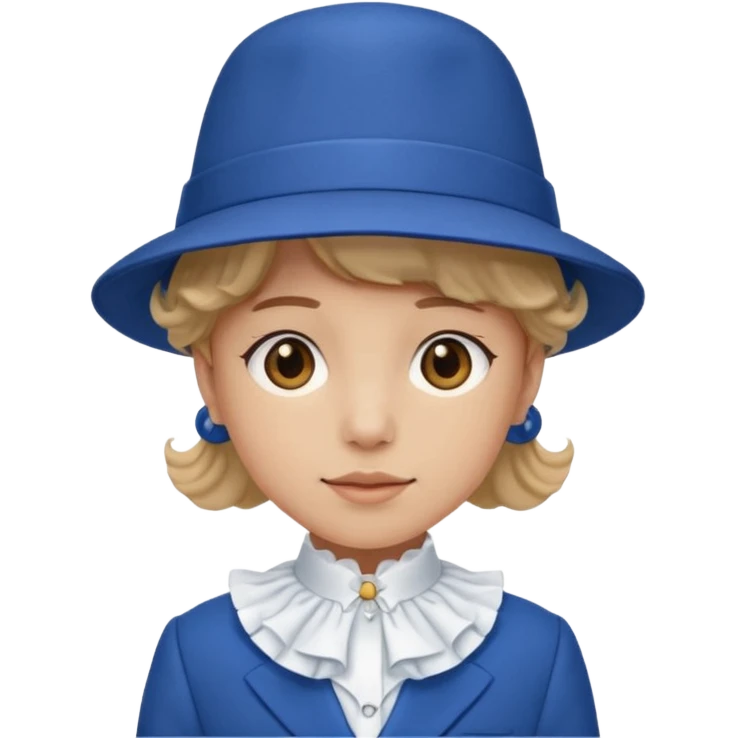 Typische zwartepiet, de knecht van Sinterklaas, blauw pak en muts, kraag emoji