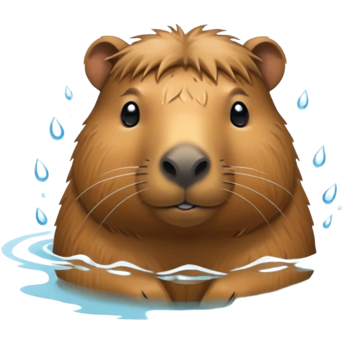 Capybara water emoji