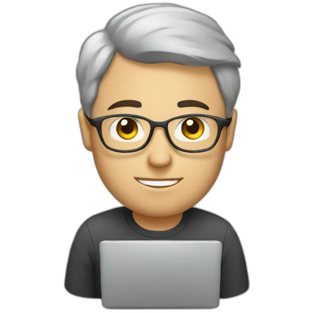 MAN with computer emoji