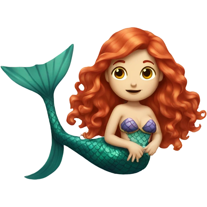 Redheaded mermaid big chest emoji