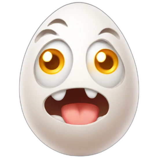 Scared Egg emoji