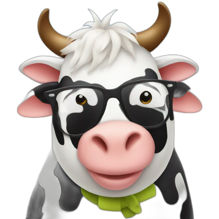 Pinguin dressed as a cow emoji