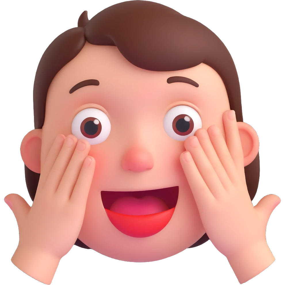 embarrassed face with red cheeks and wide open eyes emoji