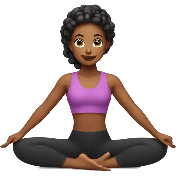 Girl doing Pilates emoji
