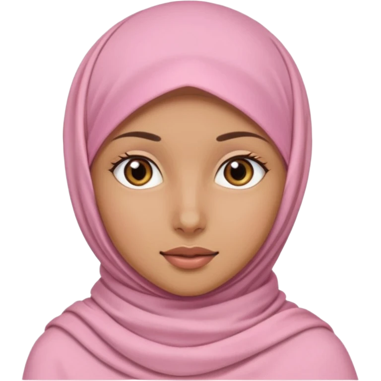 بنت ذات بشره حنطيه محجبه لابسه وردي فاتح emoji