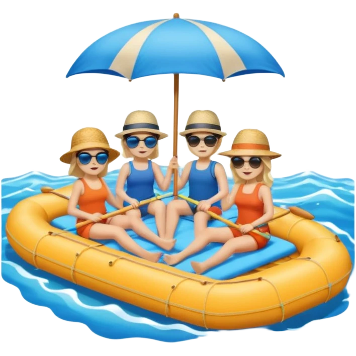 Raft, people. emoji