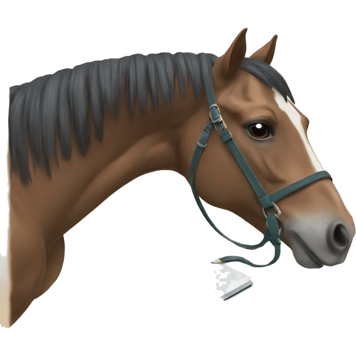 horse taking notes emoji