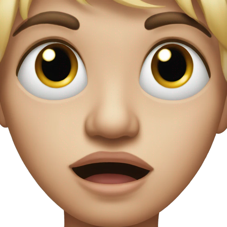 cross eyed, blushing emoji