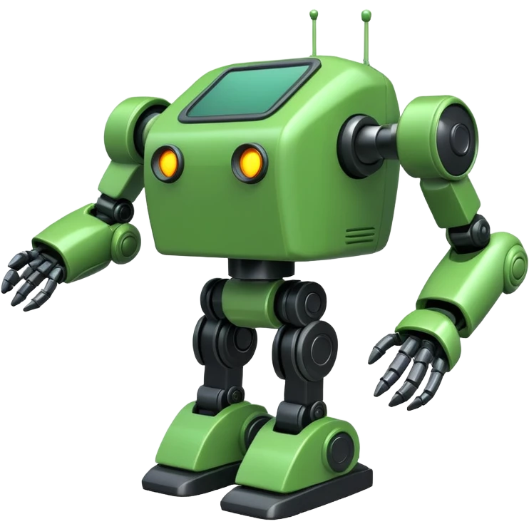 Jet-arm green, Toy Robot. emoji
