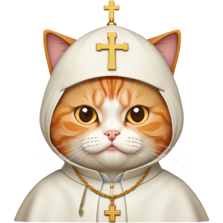 Trump cat with pope clothes emoji