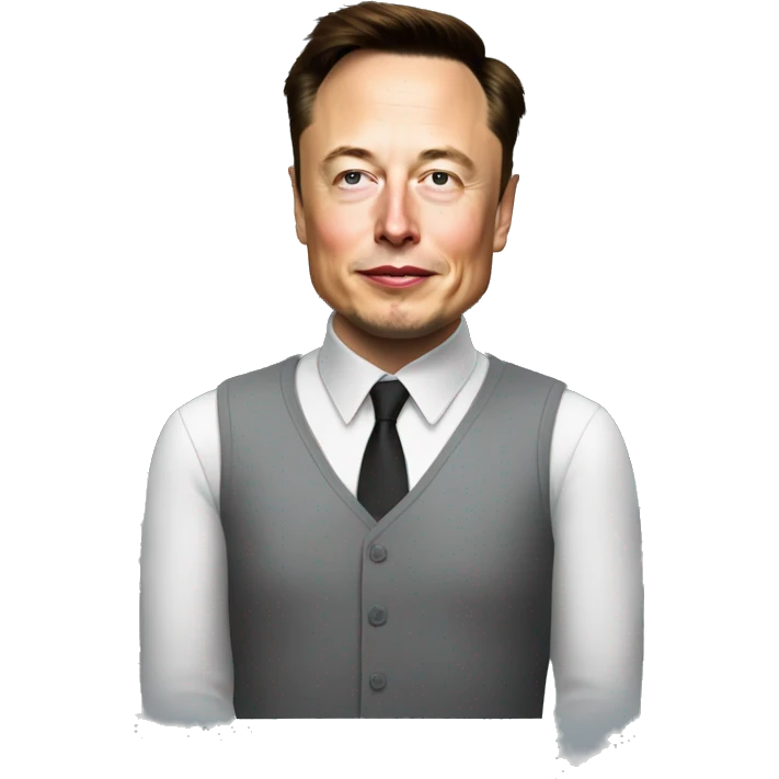 Elon Musk sur une fusée emoji