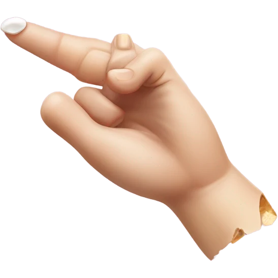 Broken middle finger nail emoji