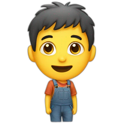 Niño abrazando a otros, deseando buenos días emoji