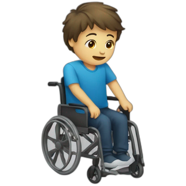 Un enfant handicapé qui pleure emoji