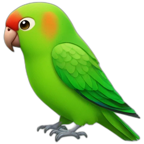 Two green lovebird emoji