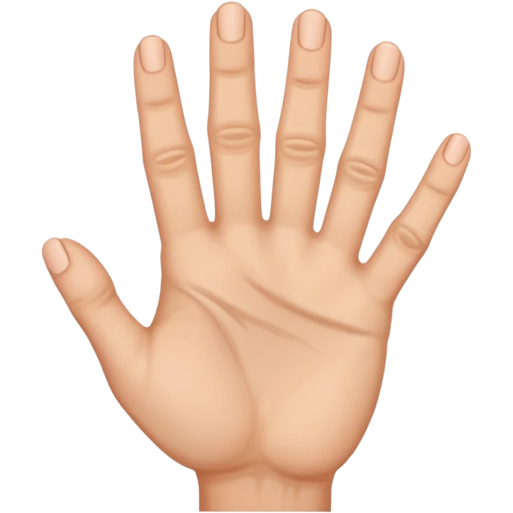 hand from the top with five fingers, make man hand emoji
