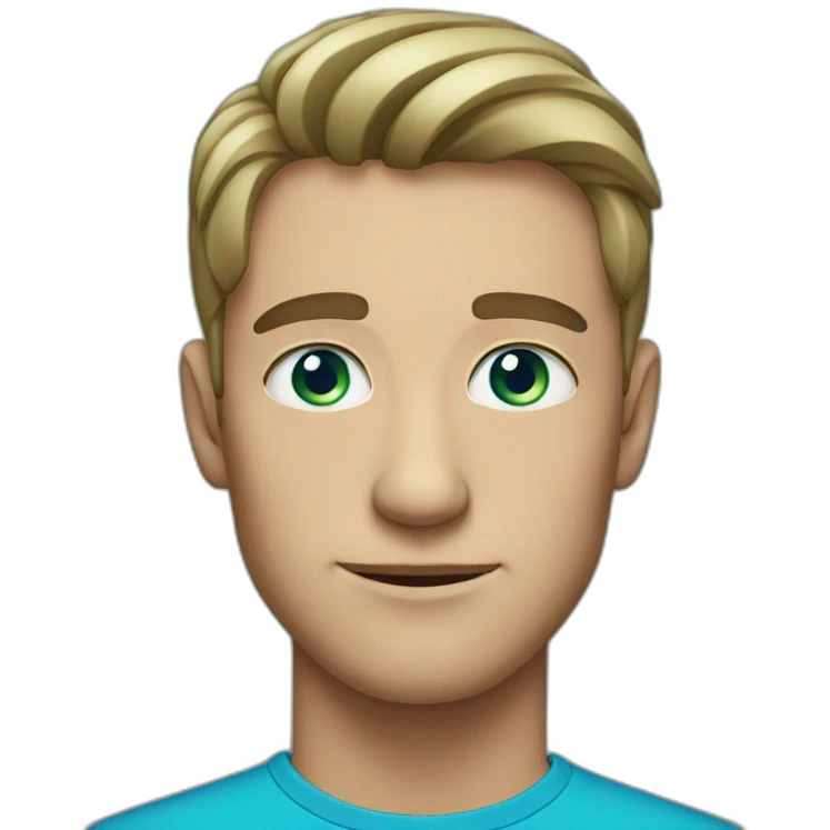 man with blue and green eyes emoji