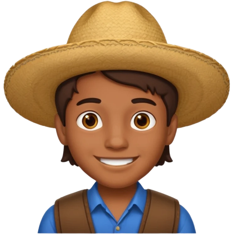 Mexican boy with middle part emoji