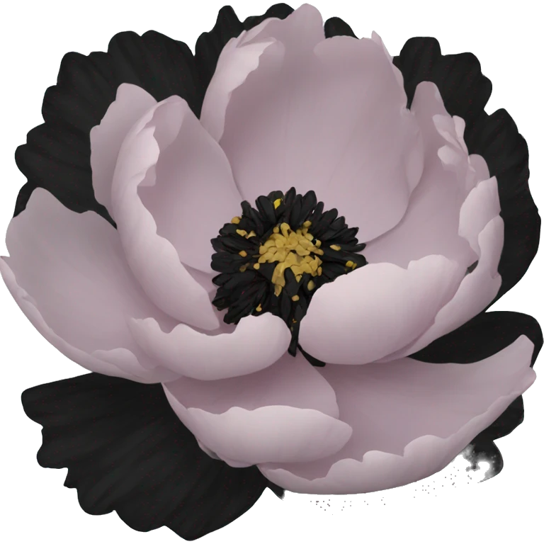aesthetic black peony emoji