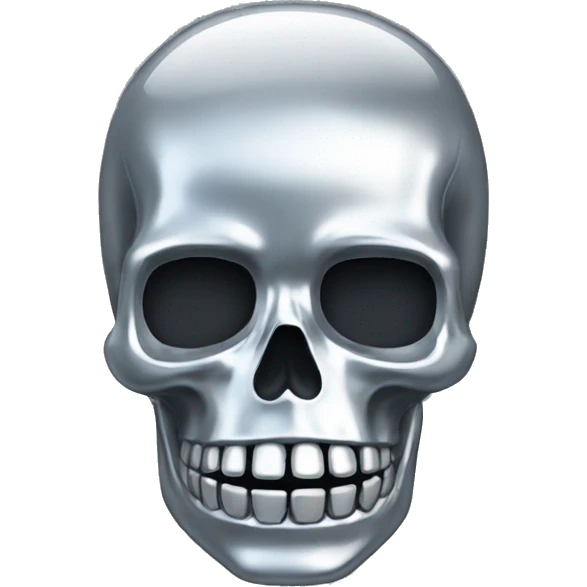 Skeleton made out of chrome emoji