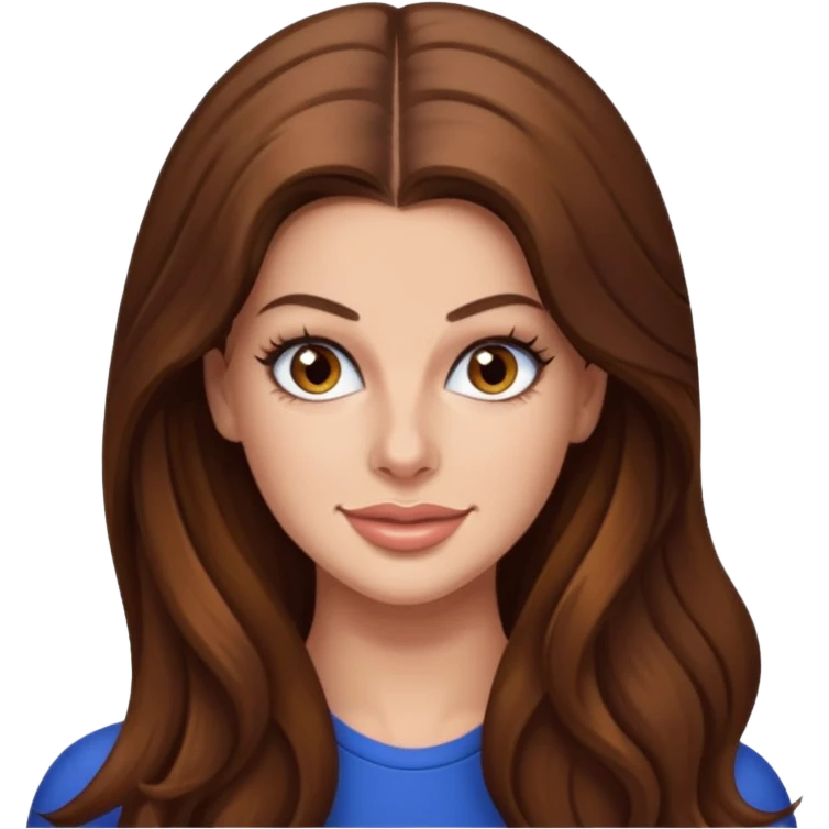 Hannah Stocking with long brown hair emoji