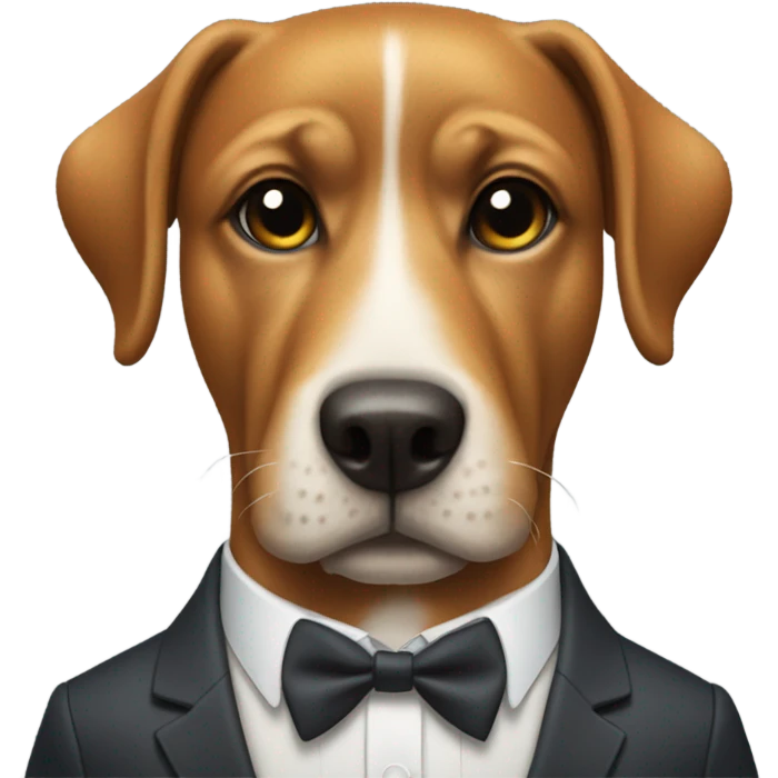 Dog in suit emoji