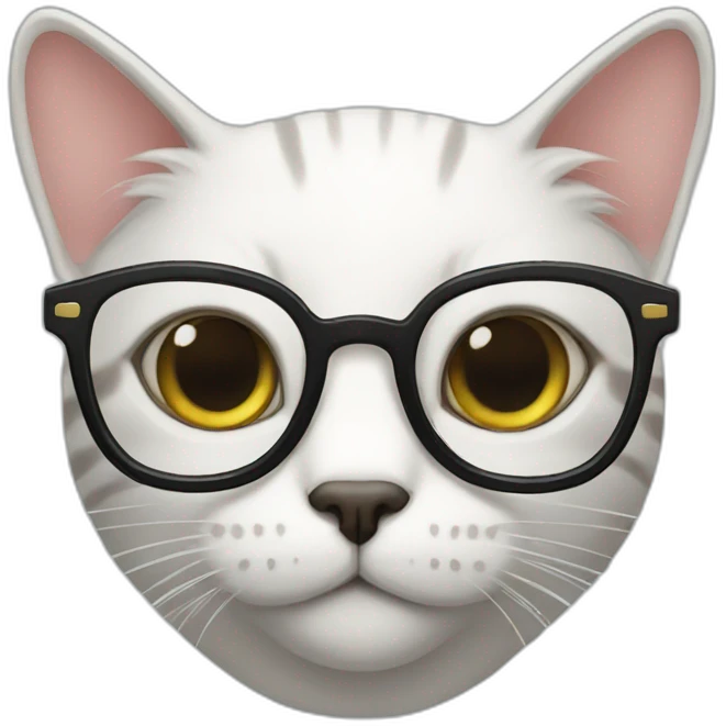 A cat with glasses emoji