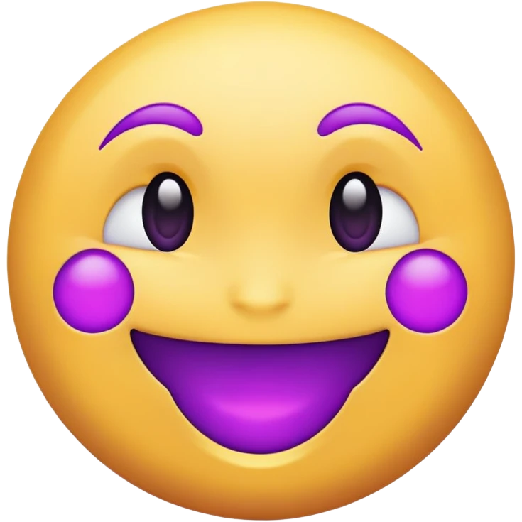 Purple smile face emoji