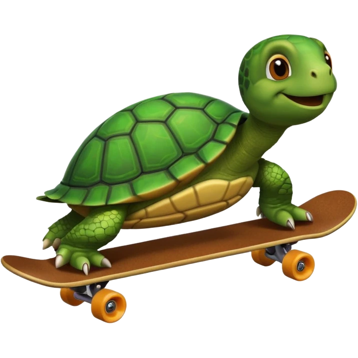turtle skateboarding emoji
