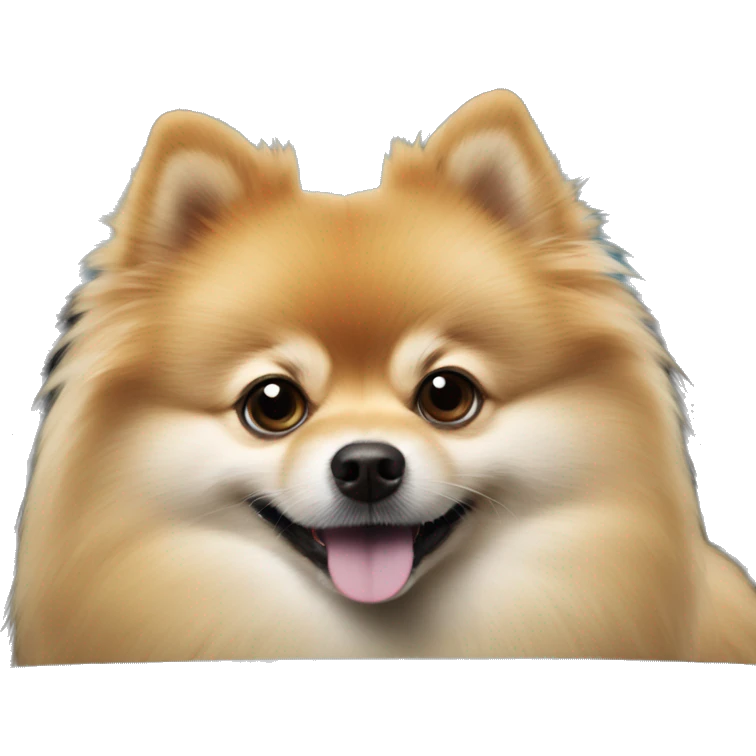Pomeranian spitz drive in a car emoji