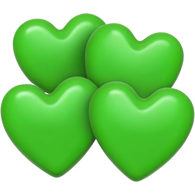 Little green hearts emoji