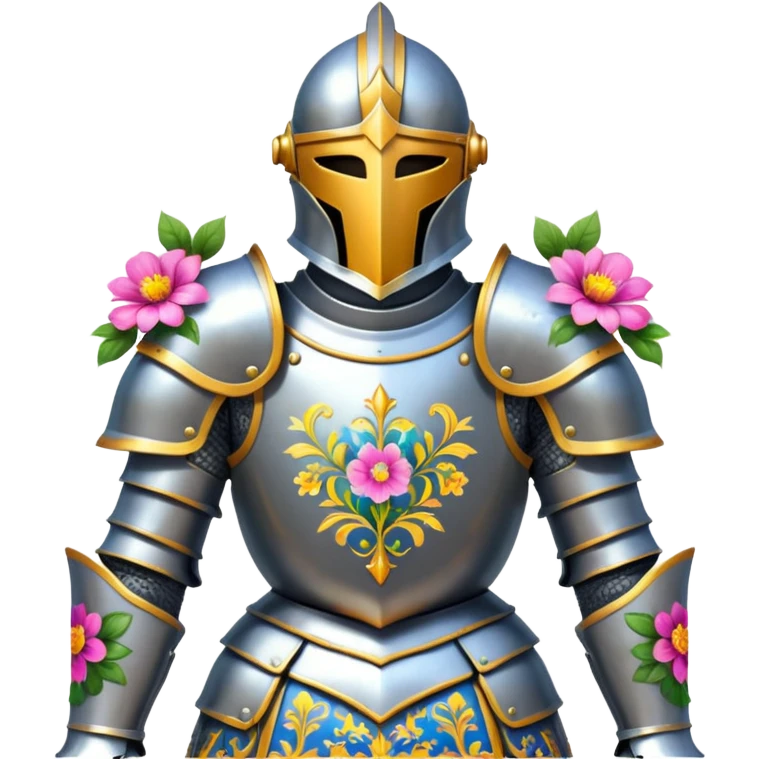 Knight armor  in flowers emoji
