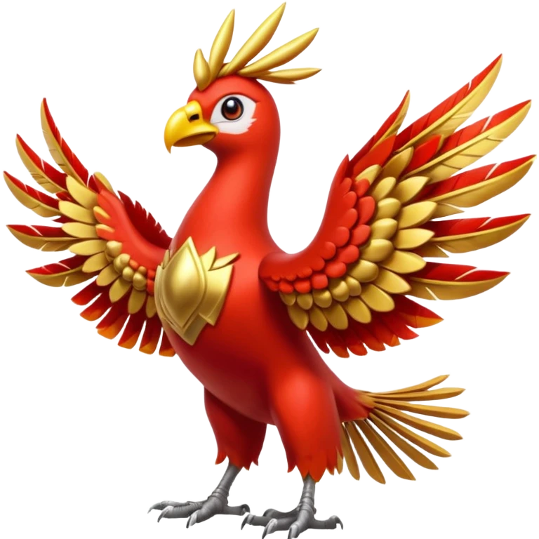 Pokemon red and green legendary Ho-Oh emoji