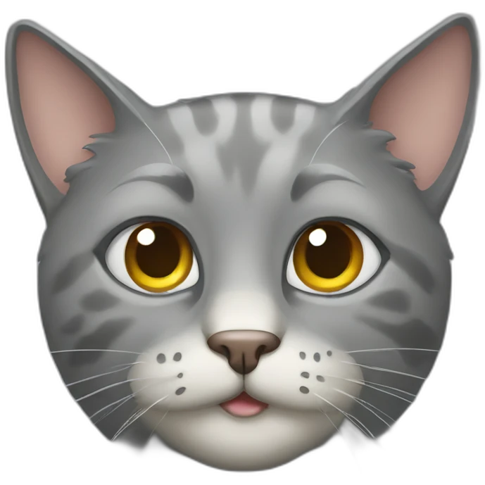 Old gray cat emoji