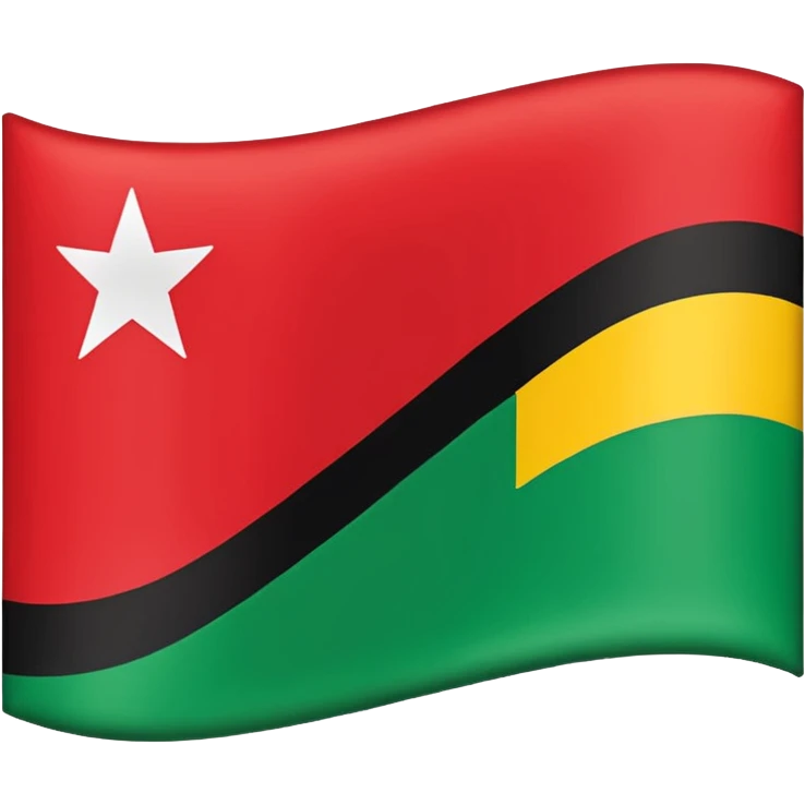 red on top, black in the middle, and green bottom horizontal stripe flag emoji