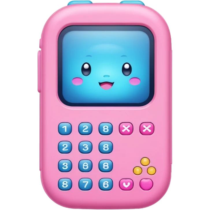 Tamagotchi ios app skeuomorphic, pink emoji