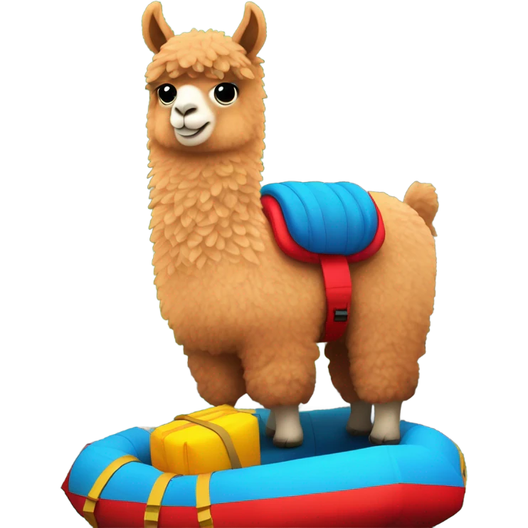 Red alpacka Packrafting emoji