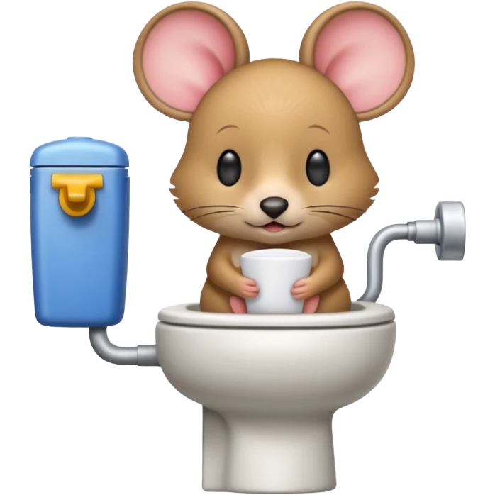 Una ratita sentada en el wc emoji