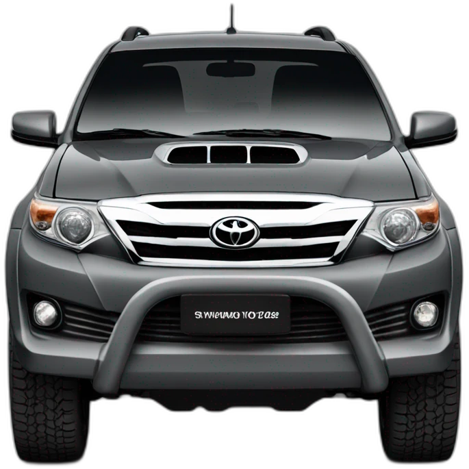 Car model Toyota fortuner 2012 Grey with black matt grill emoji