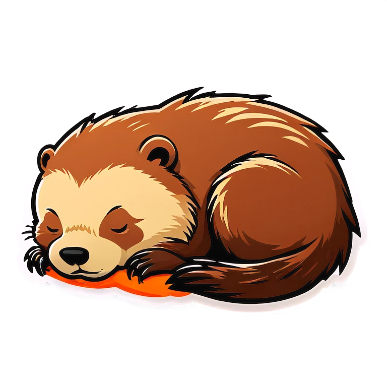 Sleeping beaver emoji