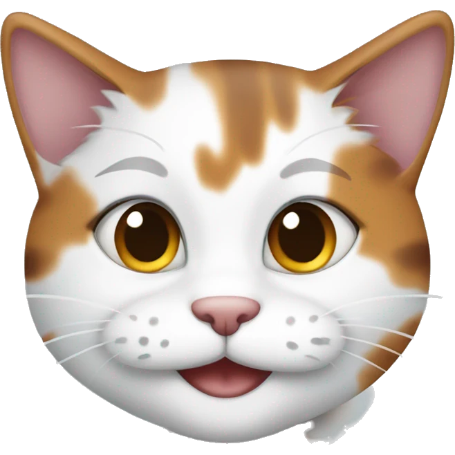 calico cat smiling emoji