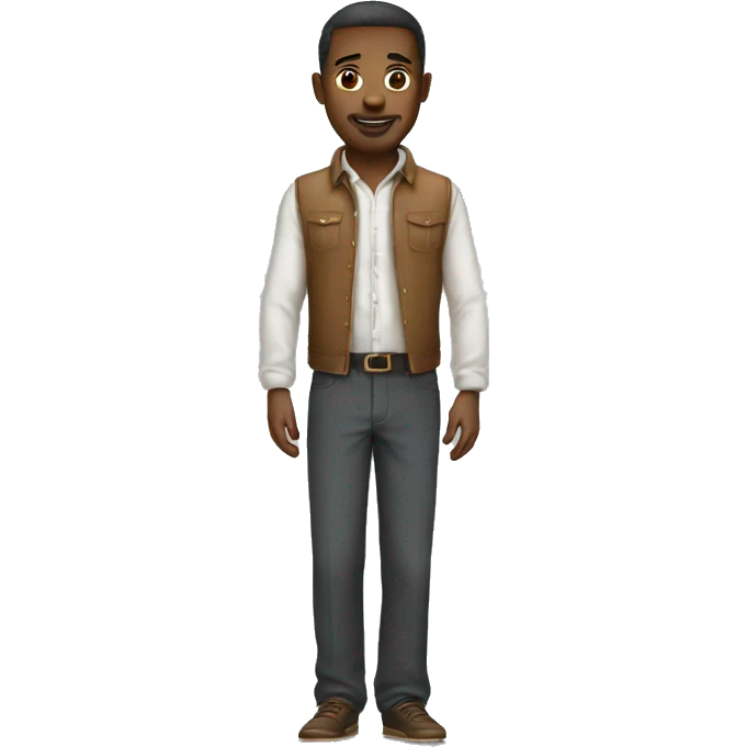 A guy wearing a very wide pair of pants emoji