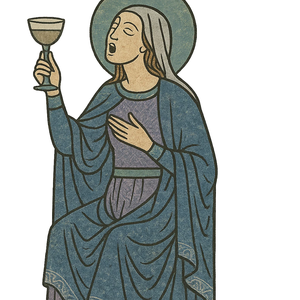 woman singing with wine glass in her hand emoji