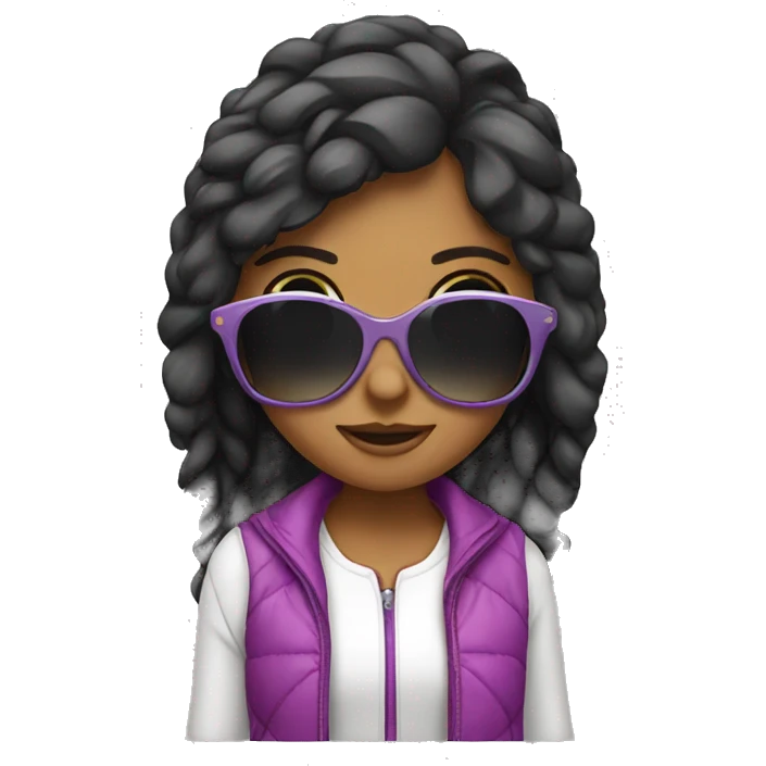 A girl with sunglass emoji