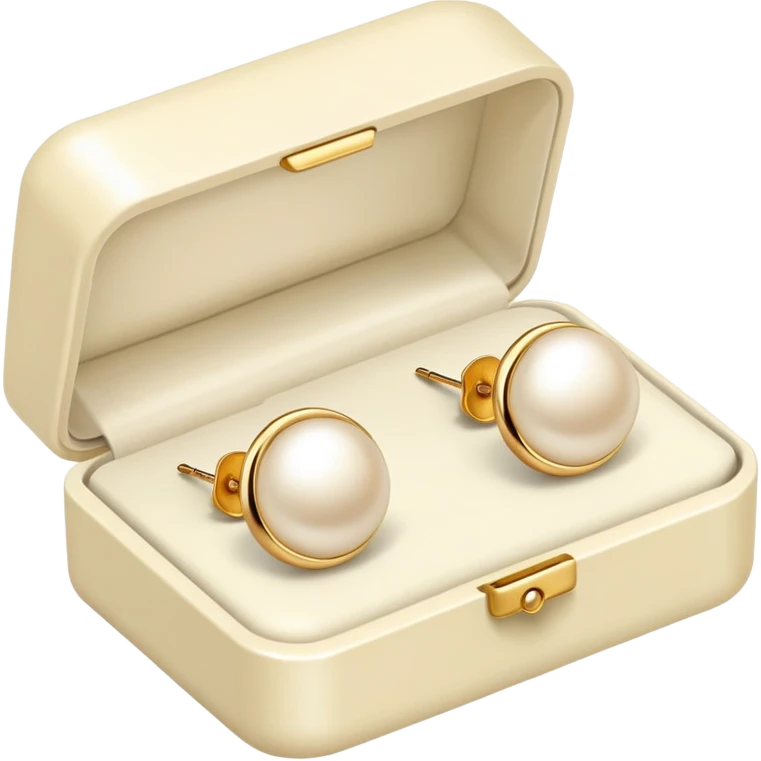 Earrings (in box, front view) – Ivory, no need to add face or emoji emoji