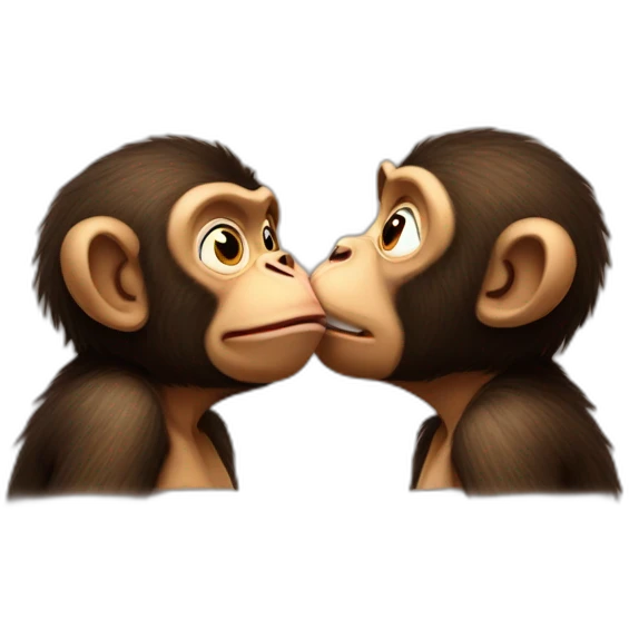 Monkey kiss emoji